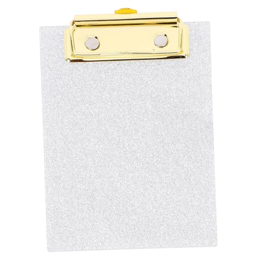 Uonlytech Ordnerbrett Krankenschwestern Datei Ordner Zwischenablagen falten Klemmbrett Schreibblock Konferenzklemme Büroklammern Organisator für Papierakten tragbares Klemmbrett Acryl Silber von Uonlytech