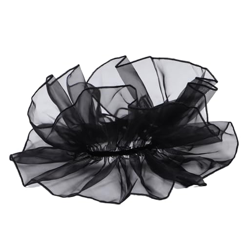 Uonlytech Organza Rüschen Fake Collar Abnehmbar Vintage Stehkragen mit Feinen Falten Renaissance Halskrause für Damen Atmungsaktives Organza Elegantes Cosplay Zubehör für Alltag und Kostüme von Uonlytech