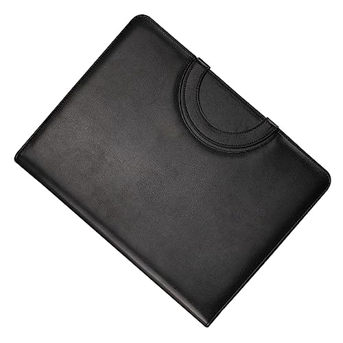 Uonlytech PU Leder Aktentasche mit Reißverschluss Business Portfolio für Dokumente für Meetings und Geschäftsreisen Stylisches Design Schwarz Notizblock Uonlytech PU Leder Aktentasche mit Reißverschluss Business Portfolio für Dokumente für Meetings und Geschäftsreisen Stylisches Design Schwarz Notizblock von Uonlytech