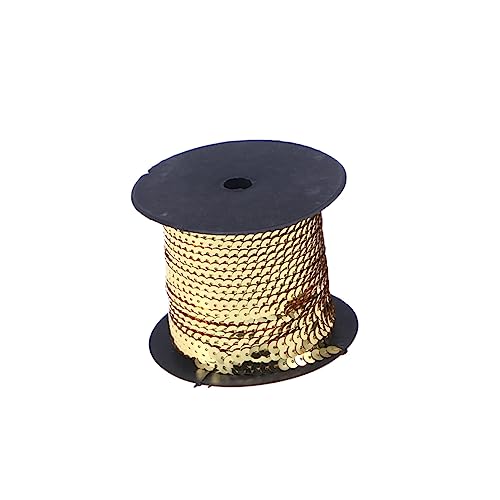 Uonlytech Paillettenband für Diy Kleidung Yards Rolle Lichtgold für Abendkleider Elastisches Dekorationszubehör für Textile Kunstprojekte von Uonlytech