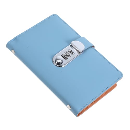 Uonlytech Passwortgeschützte Brieftasche Prinzessin-notizbuch Bargeldsparender Ordner Geldumschläge Für Bargeld Bargeld-budget-ordner Passwort Buch Budgetbindemittel Blue Pu von Uonlytech