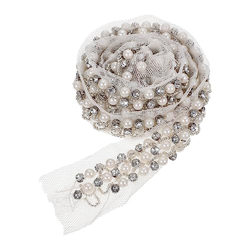 Uonlytech Perlenbesetztes Spitzenband mit Strass Reihig Dekorativ für Kleidung Diy Projekte und Bastelarbeiten für Hochzeiten und Besondere Anlässe Uonlytech Perlenbesetztes Spitzenband mit Strass Reihig Dekorativ für Kleidung Diy Projekte und Bastelarbeiten für Hochzeiten und Besondere Anlässe von Uonlytech