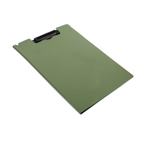 Uonlytech Prüfpapier -Speicherordner aktenordner Clipboard-Ordner faltbares Still-Klemmbrett Pflegeklemmbrett Board-Clip-Ordner Klappbares Klemmbrett Edelstahl Olive Green von Uonlytech