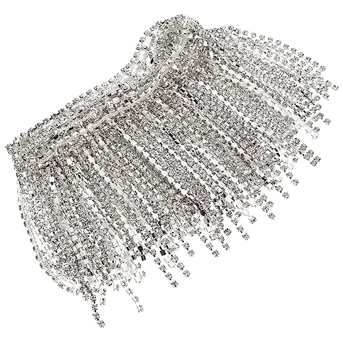 Uonlytech Rhinestone Quasten Kette Strass Dekoration für Hochzeitskleider Bastelprojekte und Modeaccessoires Hochwertige Verarbeitung Vielseitig Einsetzbar für Partys und Besondere Anlässe Uonlytech Rhinestone Quasten Kette Strass Dekoration für Hochzeitskleider Bastelprojekte und Modeaccessoires Hochwertige Verarbeitung Vielseitig Einsetzbar für Partys und Besondere Anlässe von Uonlytech