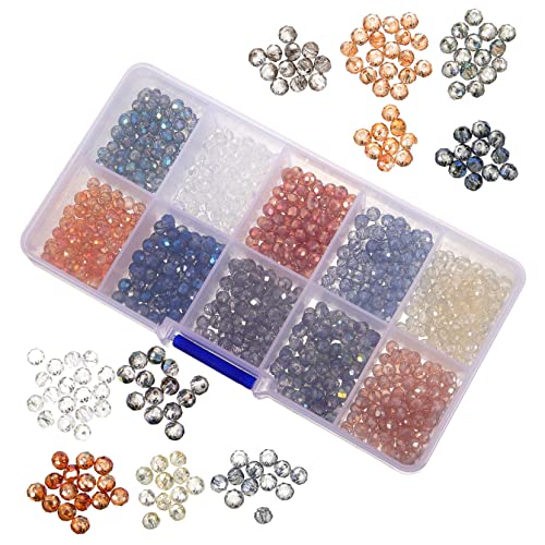 Uonlytech Runde Glasperlen für Schmuckherstellung Abstandsperlen DIY Bastelperlen Vielseitig Einsetzbar für Halsketten Armbänder und Dekorationen Uonlytech Runde Glasperlen für Schmuckherstellung Abstandsperlen DIY Bastelperlen Vielseitig Einsetzbar für Halsketten Armbänder und Dekorationen von Uonlytech