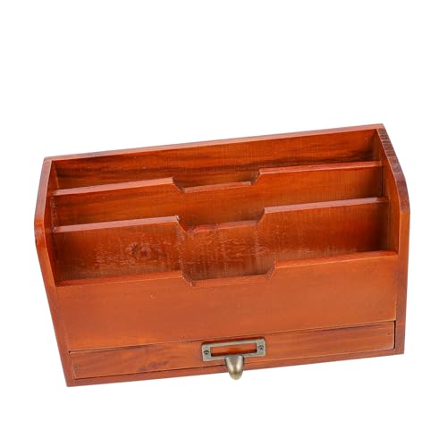 Uonlytech Schreibtisch Organizer aus Holz Praktische Schubladenbox für Kleinigkeiten Stabiler Desktop Aufbewahrungsbehälter für Büro und Zuhause Vielseitiger Kleinigkeitenhalter von Uonlytech