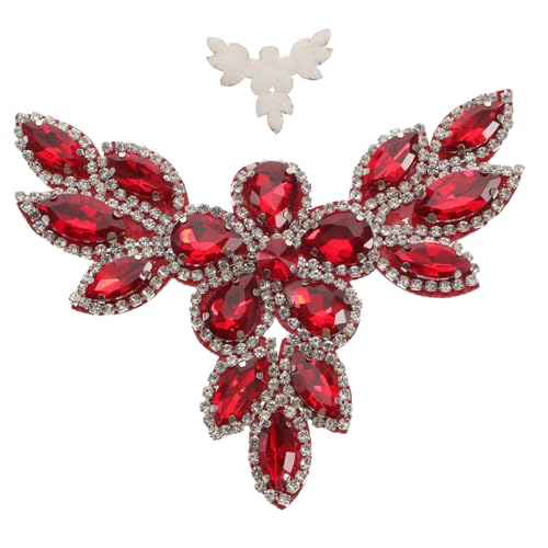 Uonlytech Schuhblume aus Strass Flecken Patch Applikationen Stoff Flicken aufnähen Dekorative Kleidung Mantelflicken selber machen Kleidungsstück Applikation Kleiderflicken Strasssteine rot Uonlytech Schuhblume aus Strass Flecken Patch Applikationen Stoff Flicken aufnähen Dekorative Kleidung Mantelflicken selber machen Kleidungsstück Applikation Kleiderflicken Strasssteine rot von Uonlytech
