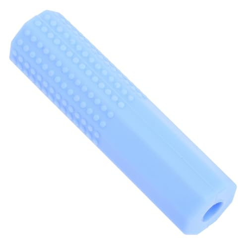Silikon Bleistiftkappen für Schule Büro Kau Sensorische Stifthalter Ergonomische Schreibhilfe für Studenten Blaue Radiergummi Aufsätze von Uonlytech