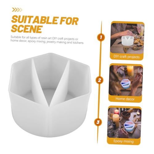 Uonlytech Silikon Split Cups Lagig Farbmischbecher für Acrylfarbe und Epoxidharz DIY Malbedarf Transparente Farbmischbecher mit Einzigartigem Design Geeignet für Künstler Hobby und Reisen von Uonlytech