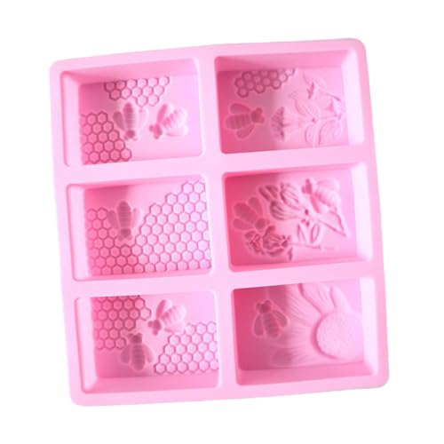 Uonlytech Silikonform Sechseckig Honigwabenform Langlebig für DIY Seife Eiswürfel Kuchen Backen Bpa frei Flexible Silikonform mit Glatter Oberfläche und Einfacher Reinigung Zufällige Farbe von Uonlytech