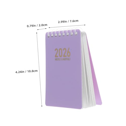 Uonlytech Spulenplanbuch Mini-notizbuch Taschennotizbuch Mini Notizblock Spiralbuch Spiralplaner Süßer Planer Monatlicher Kalender Kalenderplaner-notizbuch Spiraler Notizblock Notizheft Pp von Uonlytech