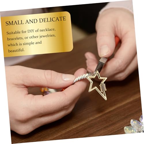 Uonlytech Sternförmiger Schmuckverschluss Schraubverschluss Kettenverbinder für DIY Halsketten Armbänder Einfach zu Bedienen Sicherer Halt Handgefertigter Schmuck Zubehör Uonlytech Sternförmiger Schmuckverschluss Schraubverschluss Kettenverbinder für DIY Halsketten Armbänder Einfach zu Bedienen Sicherer Halt Handgefertigter Schmuck Zubehör von Uonlytech