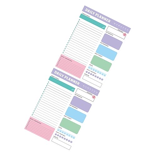 Uonlytech Tearable Notizblock für Täglichen Gebrauch Planungs Notizbuch für Schule und Haushalt pro Buch für Notizen und Zeitmanagement von Uonlytech