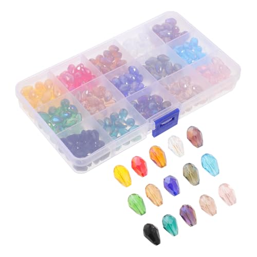 Uonlytech Teardrop Glasperlen Farben DIY Schmuck Bastelperlen für Armbänder und Halsketten Bastelbedarf für Projekte von Uonlytech