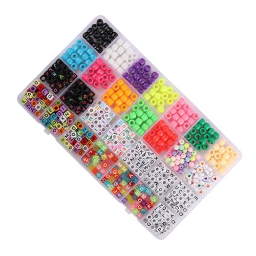 Uonlytech Teiliges Acryl Buchstaben Perlen für Schmuckherstellung Bunte Große Lochperlen für DIY Armband Kette Leicht Robust Tragbar zum Basteln und Auffädeln von Uonlytech