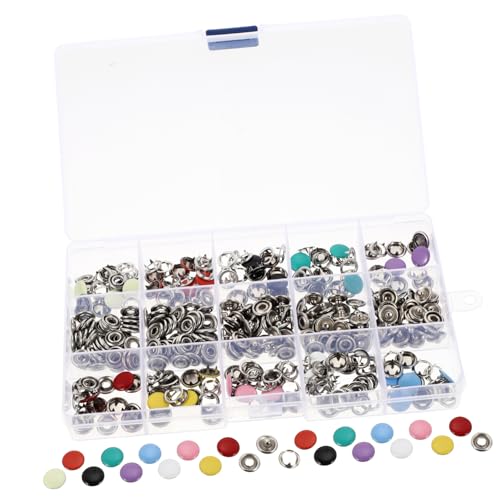 Uonlytech Teiliges Legierungsschnappknöpfen Farben Nähfreie Druckknöpfe für DIY Kleidung Taschenverschluss und Kostümdekorationen Robuste und Langlebige Uonlytech Teiliges Legierungsschnappknöpfen Farben Nähfreie Druckknöpfe für DIY Kleidung Taschenverschluss und Kostümdekorationen Robuste und Langlebige von Uonlytech