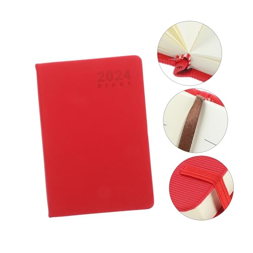 Uonlytech Tragbarer Planer Notizblock mit Wochen und Monatsübersicht Roter Flexibler Einband mit Elastischem Verschluss Büro und Schüler Agenda Notizbuch Uonlytech Tragbarer Planer Notizblock mit Wochen und Monatsübersicht Roter Flexibler Einband mit Elastischem Verschluss Büro und Schüler Agenda Notizbuch von Uonlytech
