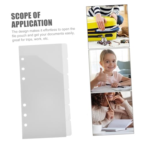 Uonlytech Transparente Binder Taschen PP Geldumschläge Umschläge für Bargeld Budgetierung Stabile Kunststoff Binder Pockets für Büro Studium und Reise von Uonlytech