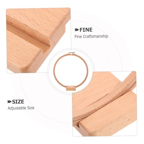 Uonlytech Verstellbarer Stickrahmen mit Holzsockel Einstellbarer Stickring für Kreuzstich Handstickerei und Dekoration Stabiles Bastel tool für Anfänger und Profis Vielseitig Einsetzbar von Uonlytech