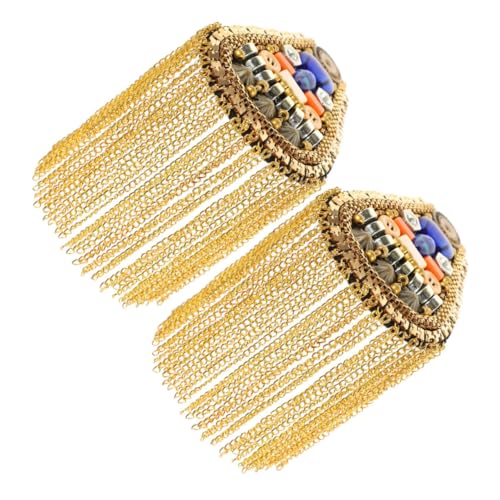 Uonlytech Vintage Schulter Epauletten mit Quasten Metallkette Abnehmbar Verblassungsresistente Leichte Schulterdekorationen für Anzüge Kostüme Britischer Retro-stil Modische Uonlytech Vintage Schulter Epauletten mit Quasten Metallkette Abnehmbar Verblassungsresistente Leichte Schulterdekorationen für Anzüge Kostüme Britischer Retro-stil Modische von Uonlytech