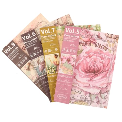 Uonlytech Vintage Scrapbooking mit Blumenmustern Retro Diy Materialien für Journaling Scrapbook Notizbuch und Karten Dekorative Papiere für Bastelprojekte Uonlytech Vintage Scrapbooking mit Blumenmustern Retro Diy Materialien für Journaling Scrapbook Notizbuch und Karten Dekorative Papiere für Bastelprojekte von Uonlytech