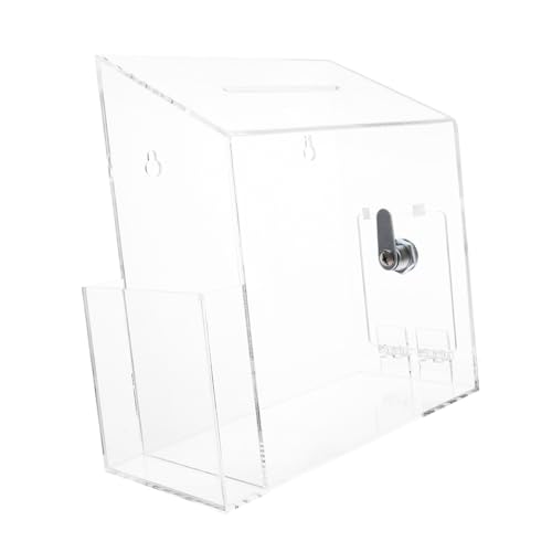 Uonlytech Wahlurne Aus Acryl Spende Dose Spendenboxen Für Geld Handelskarteninhaber Transparent von Uonlytech
