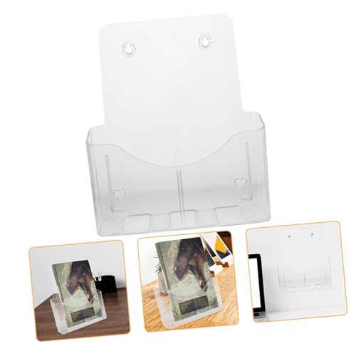 Uonlytech Wandmontierter Prospekthalter Transparente Dokumentenablage für Büro und Schule Einfacher Design Aktenhalter aus für Papierorganisation und Präsentation von Uonlytech