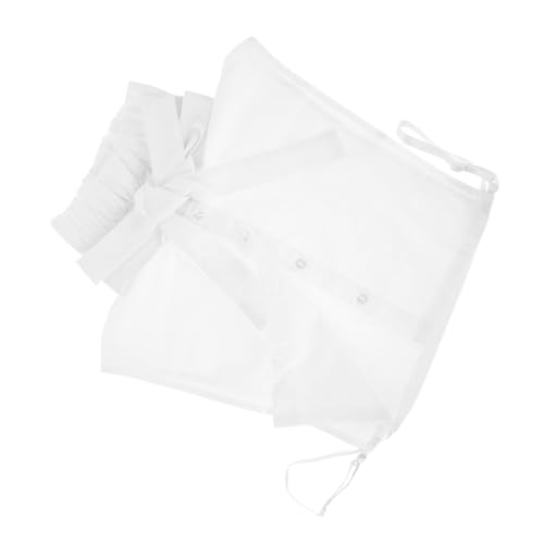 Uonlytech Weißer Rüschenkragen Damen Abnehmbarer Fake Kragen mit Schleife Eleganter Blusenkragen zum Überziehen für Herbst Winter Vielseitiger Kragen extender für Stilvolles Layering von Uonlytech