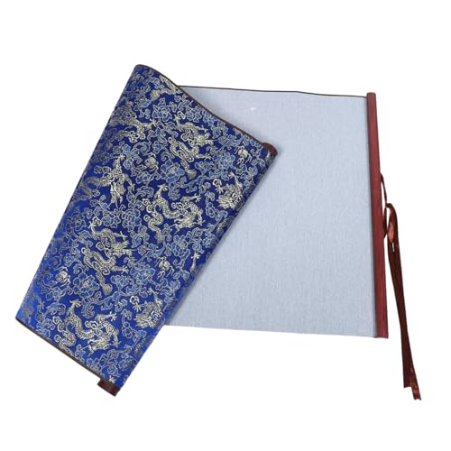 Uonlytech Wiederverwendbare Chinesische Kalligraphie Wasserzeichentuch Drachenmuster Kalligraphie Übungsmatte Blanko Schriftrolle für Pinselkunst und Traditionelle Malpraxis von Uonlytech