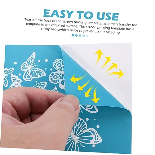 Uonlytech Wiederverwendbare Siebdruckschablone mit Waschbarem Kleber Schmetterlingsmuster Glatte Oberfläche für Textilgestaltung Holz und DIY Bastelprojekte Einfache und Schnelle Trocknung Uonlytech Wiederverwendbare Siebdruckschablone mit Waschbarem Kleber Schmetterlingsmuster Glatte Oberfläche für Textilgestaltung Holz und DIY Bastelprojekte Einfache und Schnelle Trocknung von Uonlytech