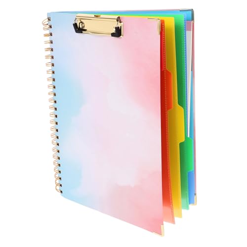 Uonlytech spiralblock Still-Klemmbrett mit Aufbewahrung Schreibtafel-Folio Schreibtafel-Clip Büro-Klemmbrett Office-Dokumentenklammern Office-Dokumentenclip Zwischenablage zeichnen Papier von Uonlytech
