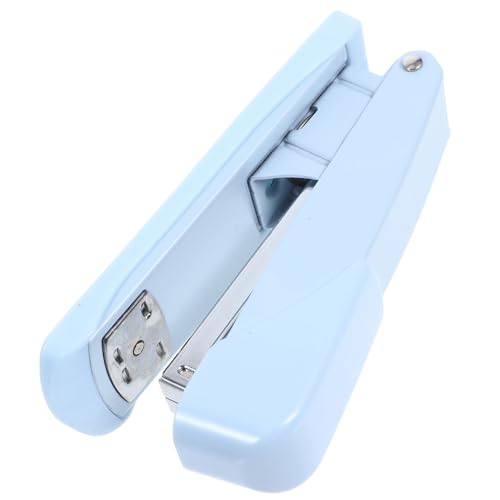 Uonlytech tragbarer Handhefter dekorativer Handhefter Neuheit Hefter Schreibwarenhefter Buchheime Schüler kleiner Hefter Kunststoffhefter für Schreibwaren Abs Sky-blue von Uonlytech