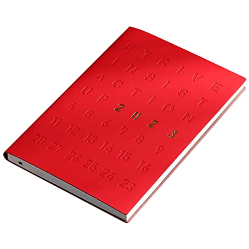 Zeitmanagementplan Jahres Tageskalender To Do Notizbuch Kalender Notizbuch Planer Schreibtischunterlage Notizblock Planer Notizheft Spirale Wochenplaner Rot Kunstleder von Uonlytech