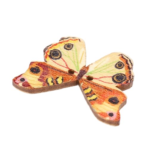 Uooduby 200 Stück 2 LöCher Gemischt Schmetterling Holzknopf NäHen Scrapbooking Diy von Uooduby