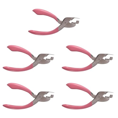 Uooduby 5X Handheld Klammerentferner Lifter Oeffner Gefederter Klammerzieher Fuer Buero Schule Haus Anwendung (Rosa) von Uooduby