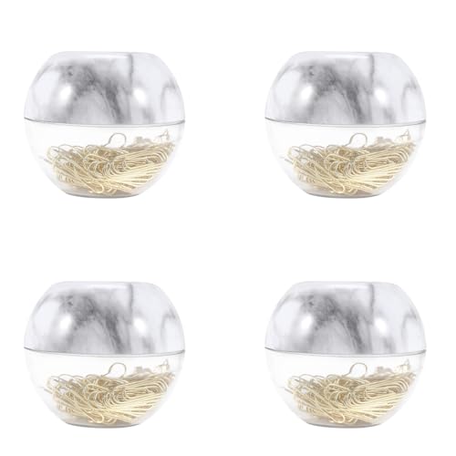 Uooduby Gold Bueroklammern in Eleganten Magnetischen Marmor Clip Halter, 28mm, 400 Clips von Uooduby