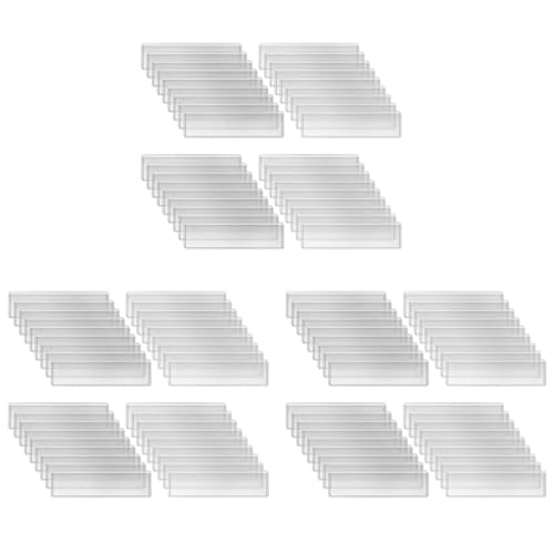 Uooduby Halter Selbstklebende Regaletiketten 1,2 X 4,3, Transparente Regaletiketten, Kartentaschen, Schubladen für SupermäRkte (180 StüCk) von Uooduby