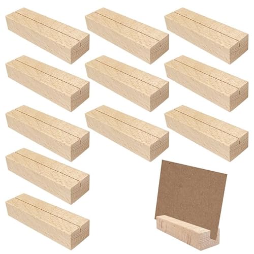 Uootach 12 Stück Kartenhalter Holz, 7cm Rechteck Menükartenhalter aus Buchenholz, Positionskartenhalter, Namensschild-Fotohalter, Fotoclip, Positionshalter aus Holz, für Hochzeiten, Restaurants Uootach 12 Stück Kartenhalter Holz, 7cm Rechteck Menükartenhalter aus Buchenholz, Positionskartenhalter, Namensschild-Fotohalter, Fotoclip, Positionshalter aus Holz, für Hochzeiten, Restaurants von Uootach