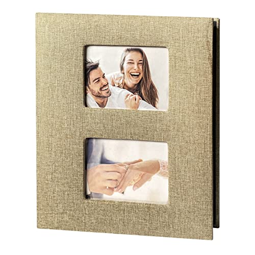 Uootach Fotoalbum Einsteckalbum 6 Zoll 10x15 200 Fotos (Beige) von Uootach