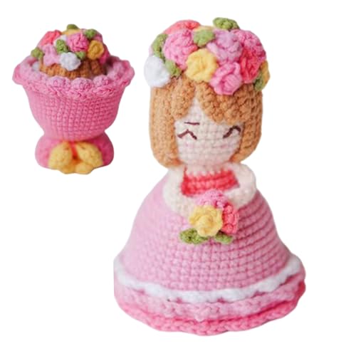 Uoqpty Häkelblumenstrauß | Häkelpuppe - Wendbare Blumenstrauß Puppe Handgefertigtes Geschenk Für Mutter Valentinstag Weihnachten Ostern Geburtstag Abschluss von Uoqpty