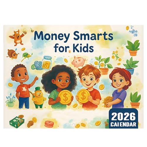 Uoqpty Kalender 2026 für Kinder, Kleinkind-Geldkalender für Schule, interaktiver Cartoon-Planer für Schule, Klassenzimmer, Schlafzimmer, Wohnzimmer Uoqpty Kalender 2026 für Kinder, Kleinkind-Geldkalender für Schule, interaktiver Cartoon-Planer für Schule, Klassenzimmer, Schlafzimmer, Wohnzimmer von Uoqpty
