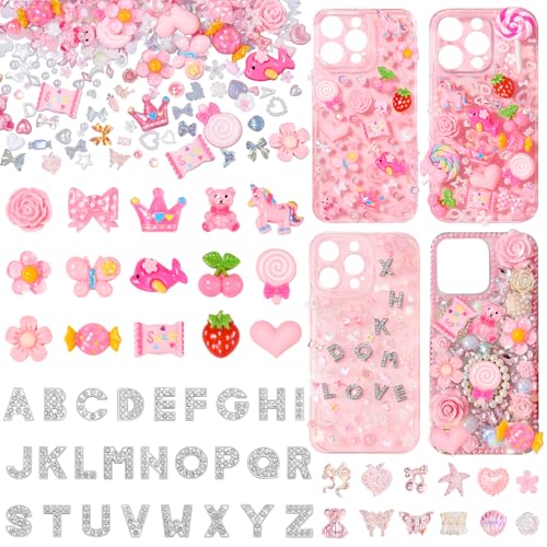 Junk Case Charms, A-Z, Alphabet-Buchstaben, Junk-Etui-Set, Handy-Hüllen-Charm, rosa Süßigkeitenschleim-Charm, Großbuchstaben-Anhänger für selbstgemachte Halsketten, Armbänder, Schmuckherstellung Junk Case Charms, A-Z, Alphabet-Buchstaben, Junk-Etui-Set, Handy-Hüllen-Charm, rosa Süßigkeitenschleim-Charm, Großbuchstaben-Anhänger für selbstgemachte Halsketten, Armbänder, Schmuckherstellung von Uotey