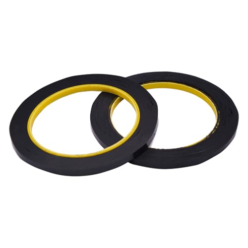 Uotyle 2 Stück Einseitig starke selbstklebende Folie Klebeband 5mm x 50M Mara-Klebeband 164FT Länge schwarz DE de Uotyle 2 Stück Einseitig starke selbstklebende Folie Klebeband 5mm x 50M Mara-Klebeband 164FT Länge schwarz DE de von Uotyle