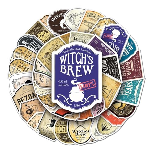 100 Stück Halloween Tränke Etikettenaufkleber, Magics Potion Label Aufkleber, Polyjuice Trank Aufkleber Verschiedene Magics Potions Wasserflasche Wasserdicht Vinyl Laptop Gepäck Halloween Abziehbilder 100 Stück Halloween Tränke Etikettenaufkleber, Magics Potion Label Aufkleber, Polyjuice Trank Aufkleber Verschiedene Magics Potions Wasserflasche Wasserdicht Vinyl Laptop Gepäck Halloween Abziehbilder von Uozonit