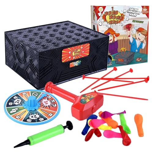 Uozonit Blast Boxes Balloon Spiel, Lustig Familienparty Brettspiel Portable Balloon Ex-plosion Spiel, Ballons-Pause Desktop Spielzeug, Eltern-Kind Interaktion Spielzeug Für Kinder & Familie von Uozonit
