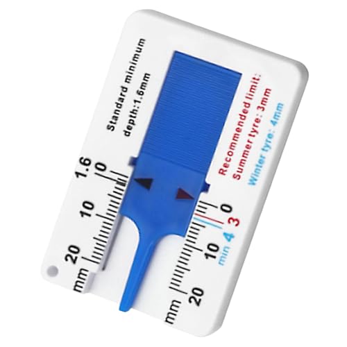 Uozonit Reifentiefenmesser, Reifenprofiltiefenmesser, 0-20 mm, einfaches und tragbares Messgerät, präzises Messen der Bandtiefe von Uozonit