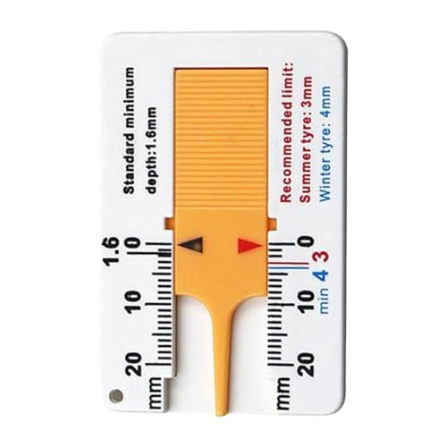 Uozonit Reifentiefenmesser, Reifentiefenmesser | Reifenmessgerät 0 – 20 mm | Einfaches und tragbares Messgerät, präzises Messen der Profiltiefe Uozonit Reifentiefenmesser, Reifentiefenmesser | Reifenmessgerät 0 – 20 mm | Einfaches und tragbares Messgerät, präzises Messen der Profiltiefe von Uozonit