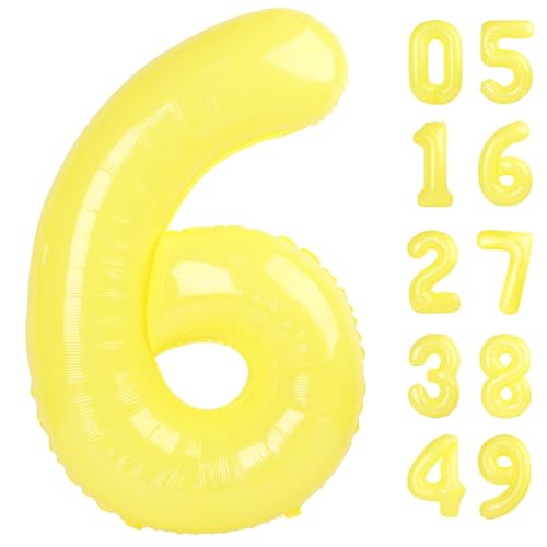 2026 Zahlenballon Yellow Macaron von Upgesy
