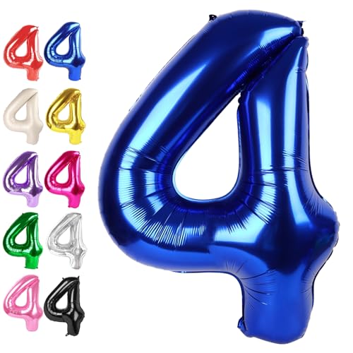 4 Zahlenballon nachtblau 4 Zahlenballon nachtblau von Upgesy