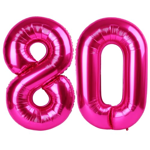 Ballon mit Zahl 80, Pink Ballon mit Zahl 80, Pink von Upgesy